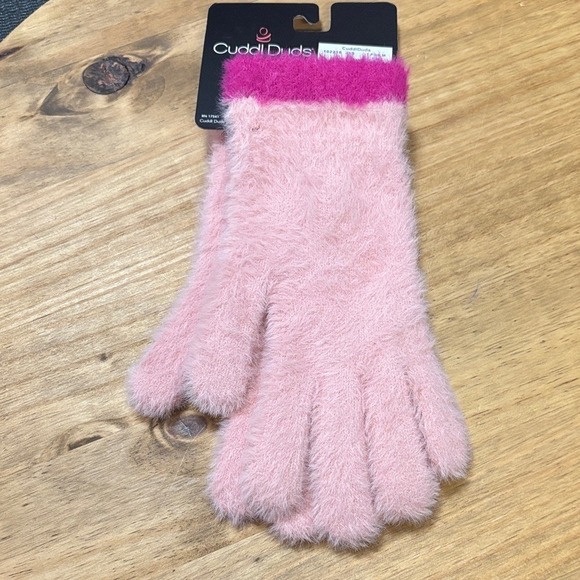 Cuddl Duds Women"s Winter Beanie Hat and Glove Set Pink Fall/Soft OS NEW - Picture 7 of 8